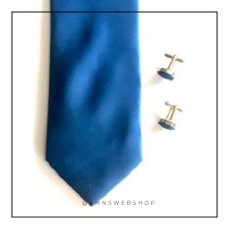 Nyakkendő-mandzsettagomb szett (világoskék)